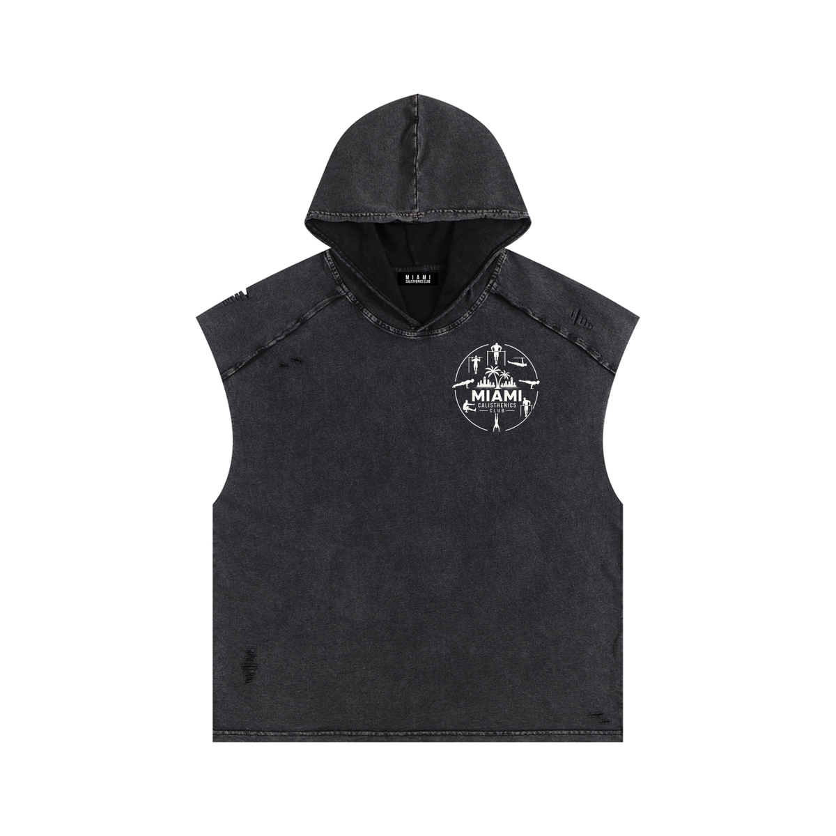 MCC Snow Washed Boxy Hooded Tank Top